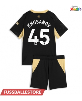 Günstige Manchester City Abdukodir Khusanov #45 Auswärts Trikotsatzt Kinder 2026-27 Kurzarm (+ Kurze Hosen)